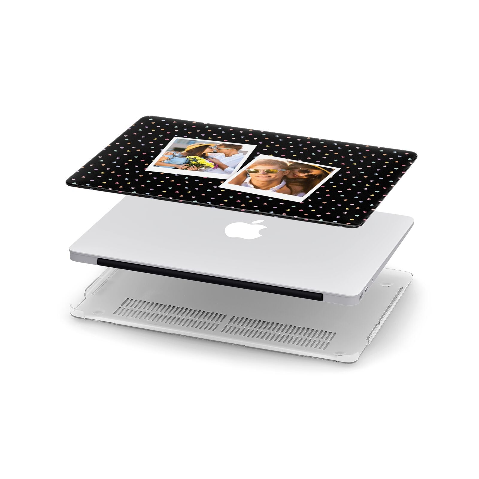 Confetti Heart Photo Apple MacBook Case in Detail