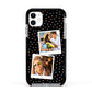 Confetti Heart Photo Apple iPhone 11 in White with Black Impact Case