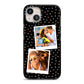Confetti Heart Photo iPhone 13 Black Impact Case on Silver phone