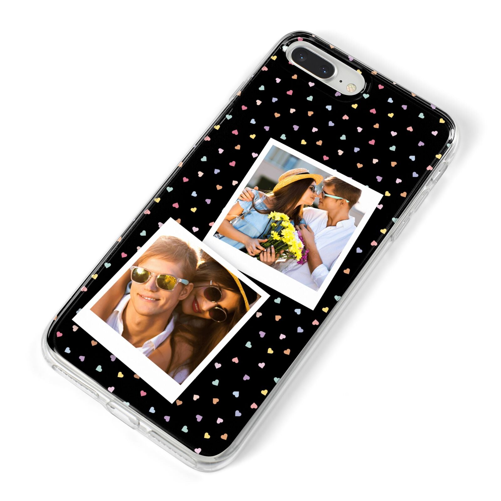 Confetti Heart Photo iPhone 8 Plus Bumper Case on Silver iPhone Alternative Image