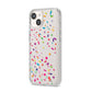 Confetti iPhone 14 Clear Tough Case Starlight Angled Image