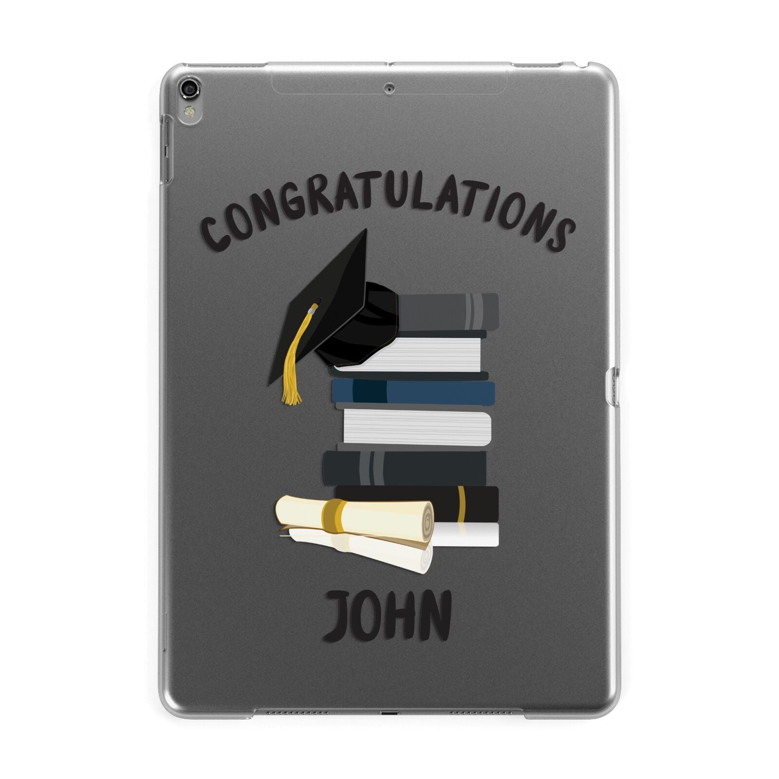 Congratulations Graduate Apple iPad Grey Case