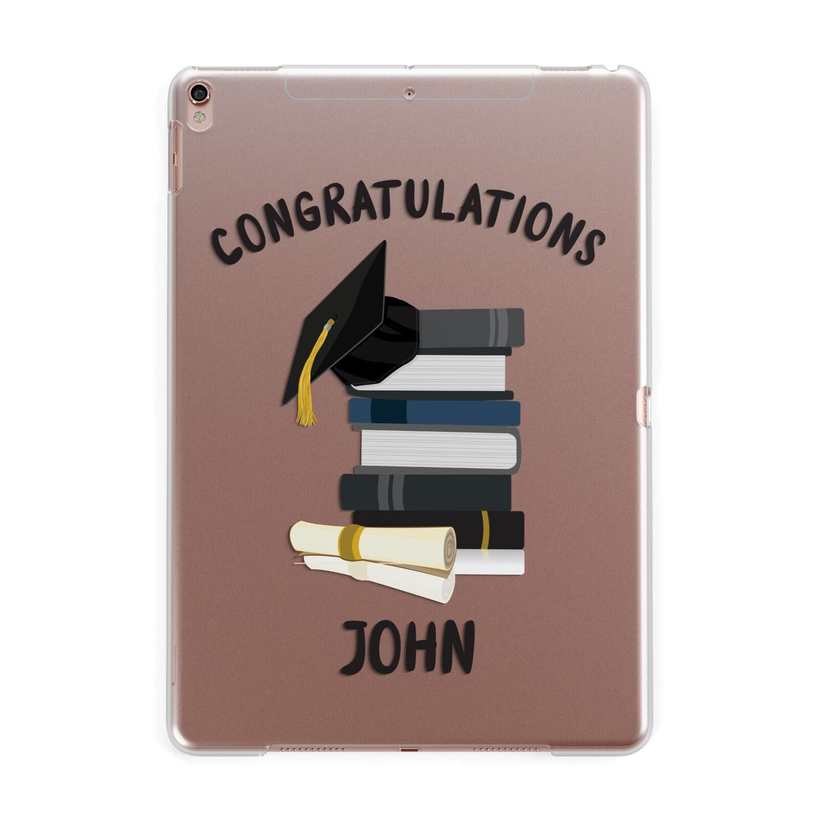 Congratulations Graduate Apple iPad Rose Gold Case