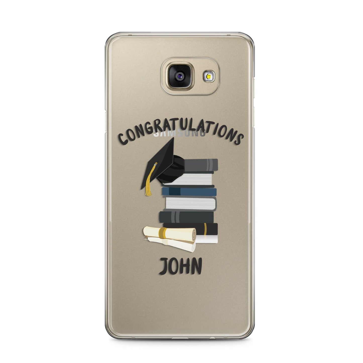 Congratulations Graduate Samsung Galaxy A5 2016 Case on gold phone