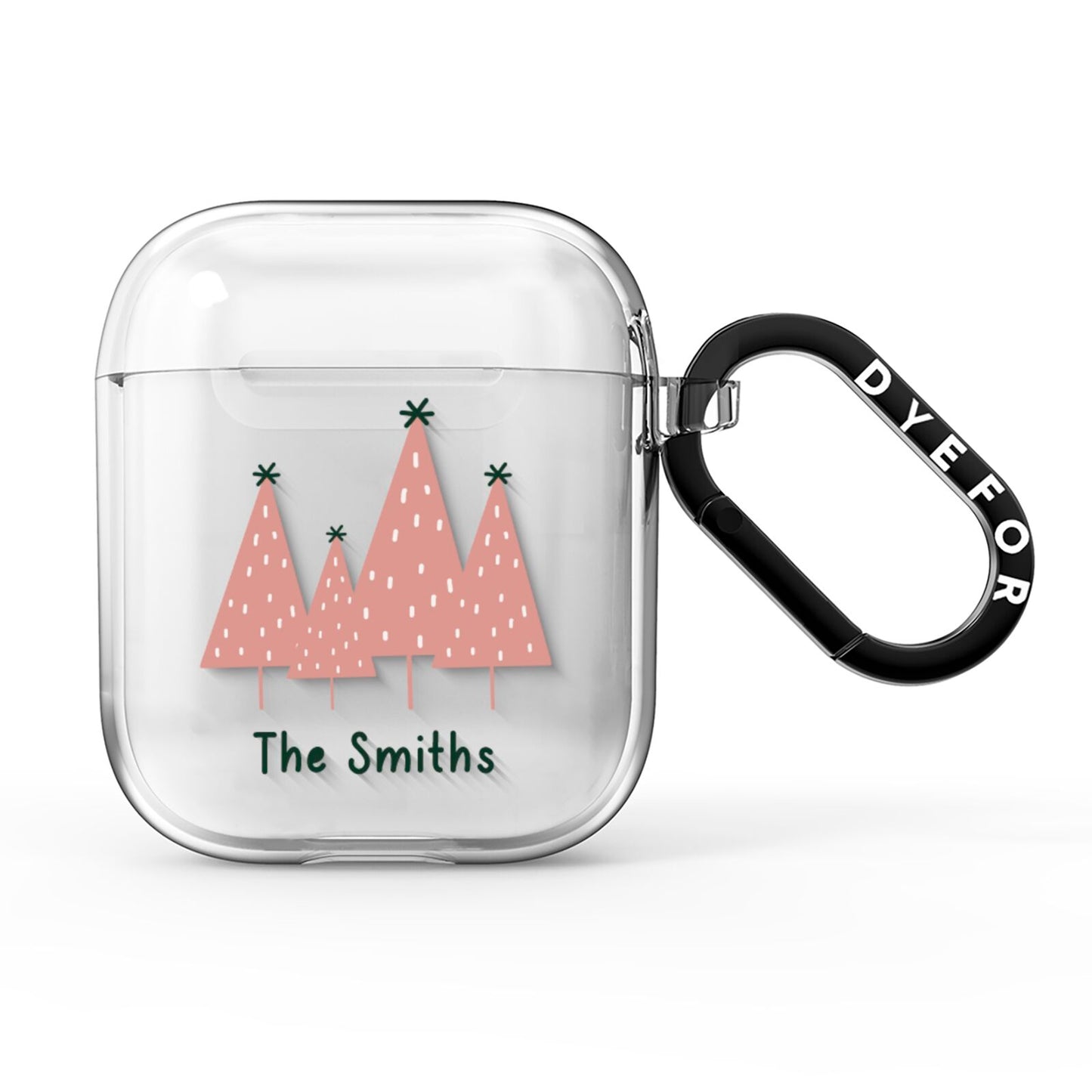 Contemporary Christmas Personalised AirPods Clear Case