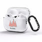 Contemporary Christmas Personalised AirPods Pro Clear Case Side Image