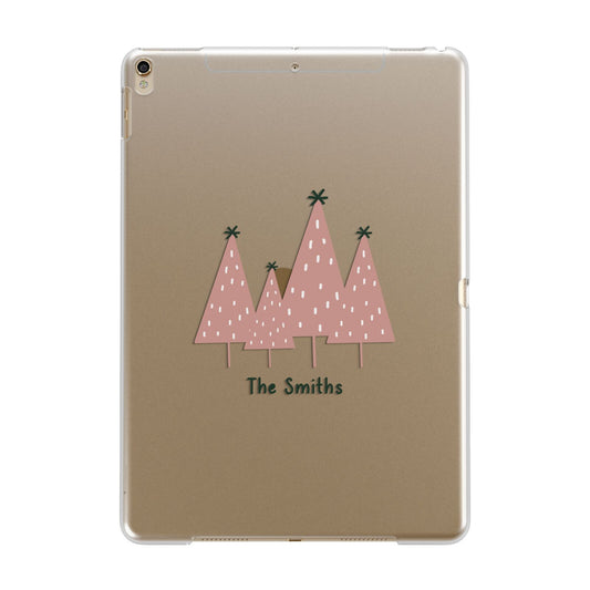 Contemporary Christmas Personalised Apple iPad Gold Case