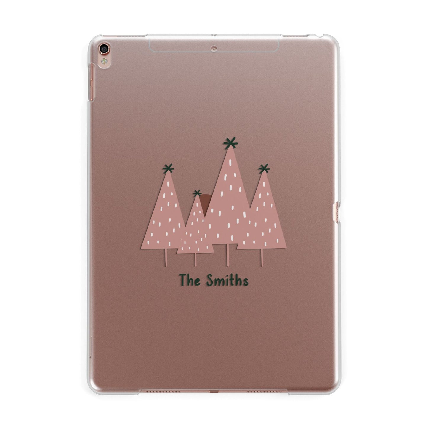 Contemporary Christmas Personalised Apple iPad Rose Gold Case