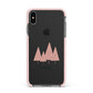 Contemporary Christmas Personalised Apple iPhone Xs Max Impact Case Pink Edge on Black Phone