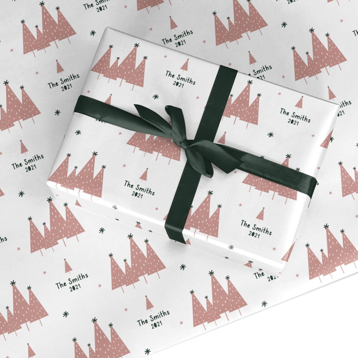 Contemporary Christmas Personalised Custom Wrapping Paper