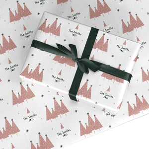 Contemporary Christmas Personalised Wrapping Paper