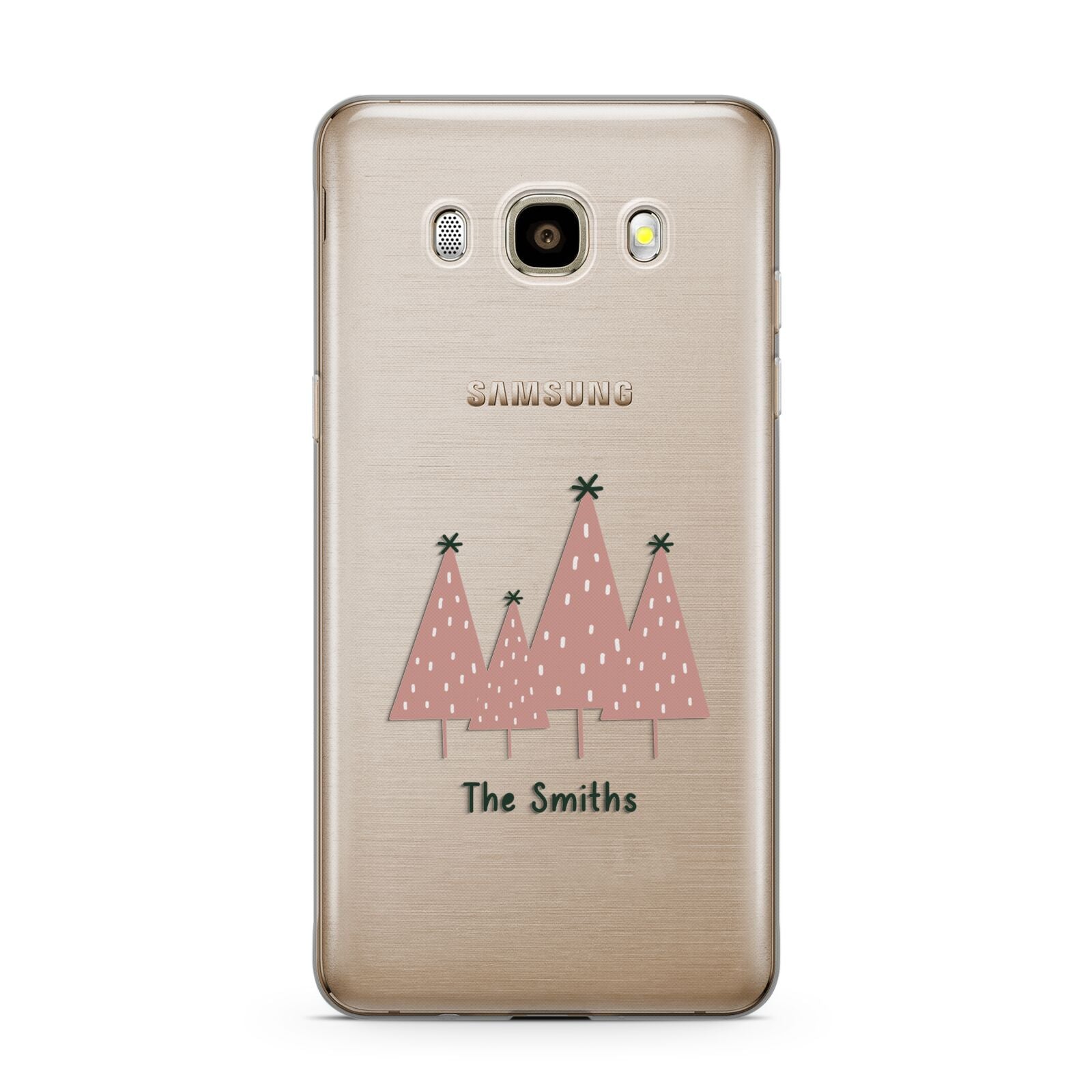 Contemporary Christmas Personalised Samsung Galaxy J7 2016 Case on gold phone