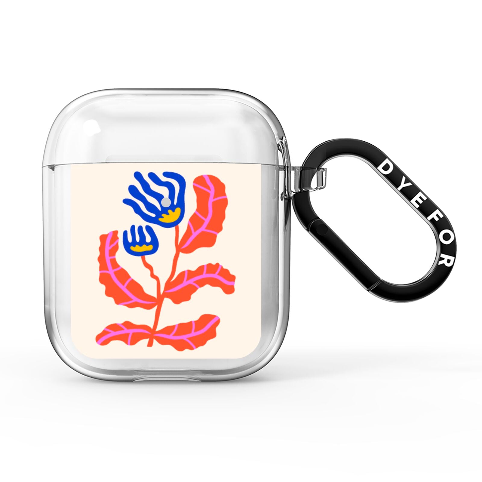 Contemporary Floral AirPods Clear Case
