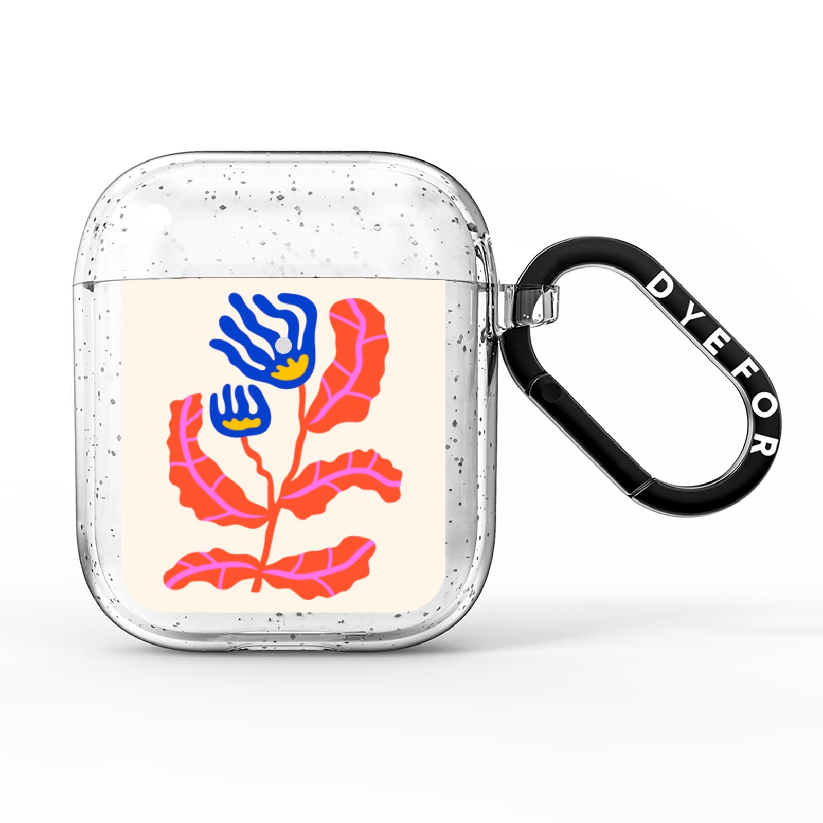 Contemporary Floral AirPods Glitter Case