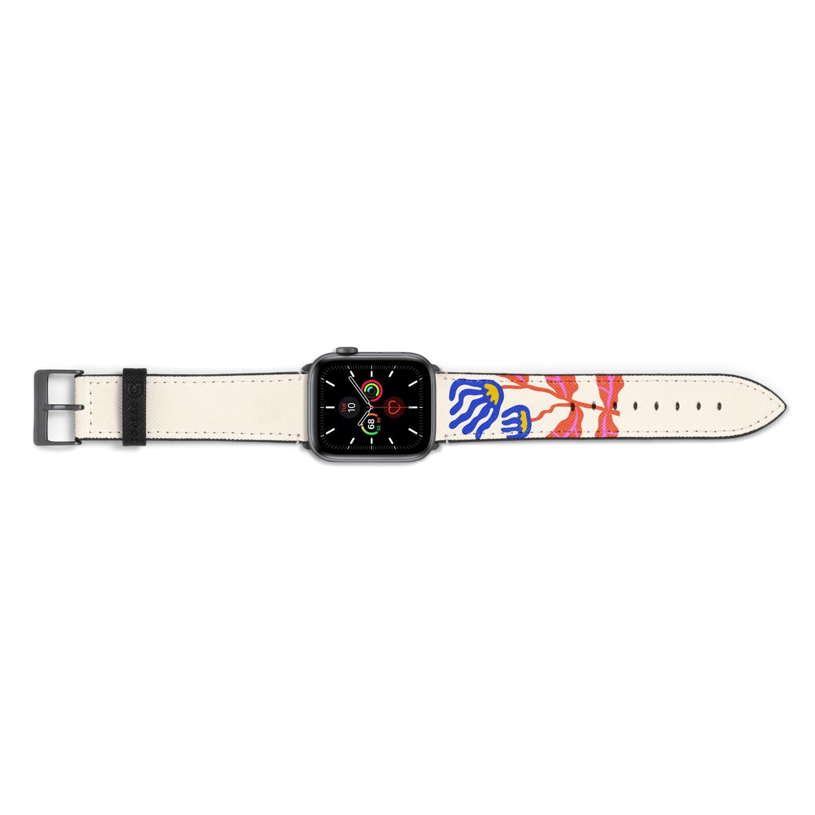 Contemporary Floral Apple Watch Strap Landscape Image Space Grey Hardware