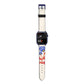 Contemporary Floral Apple Watch Strap Size 38mm with Blue Hardware