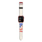 Contemporary Floral Apple Watch Strap Size 38mm with Red Hardware