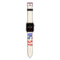 Contemporary Floral Apple Watch Strap with Rose Gold Hardware