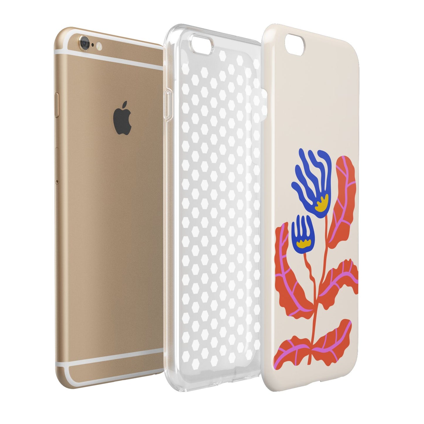 Contemporary Floral Apple iPhone 6 Plus 3D Tough Case Expand Detail Image