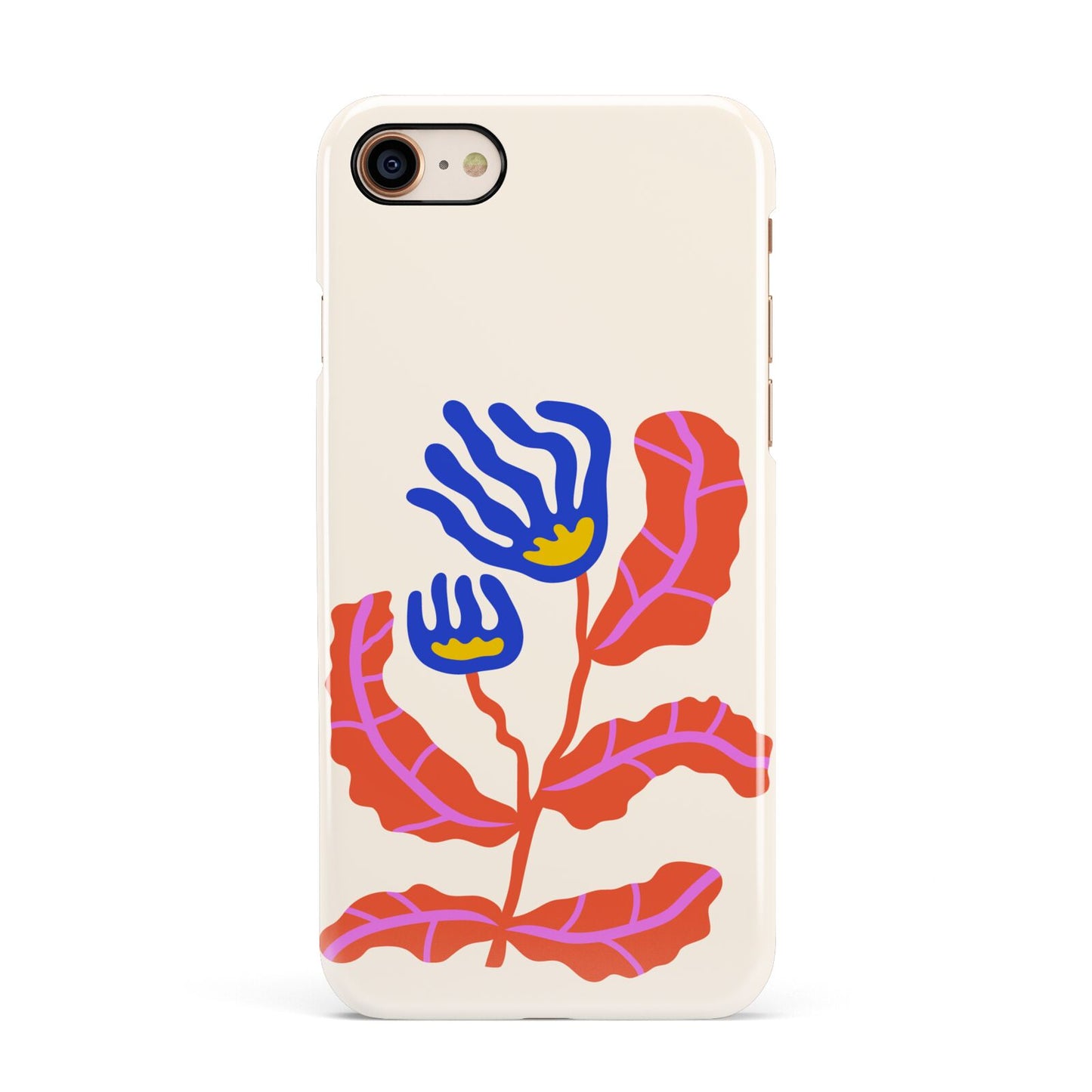 Contemporary Floral Apple iPhone 7 8 3D Snap Case