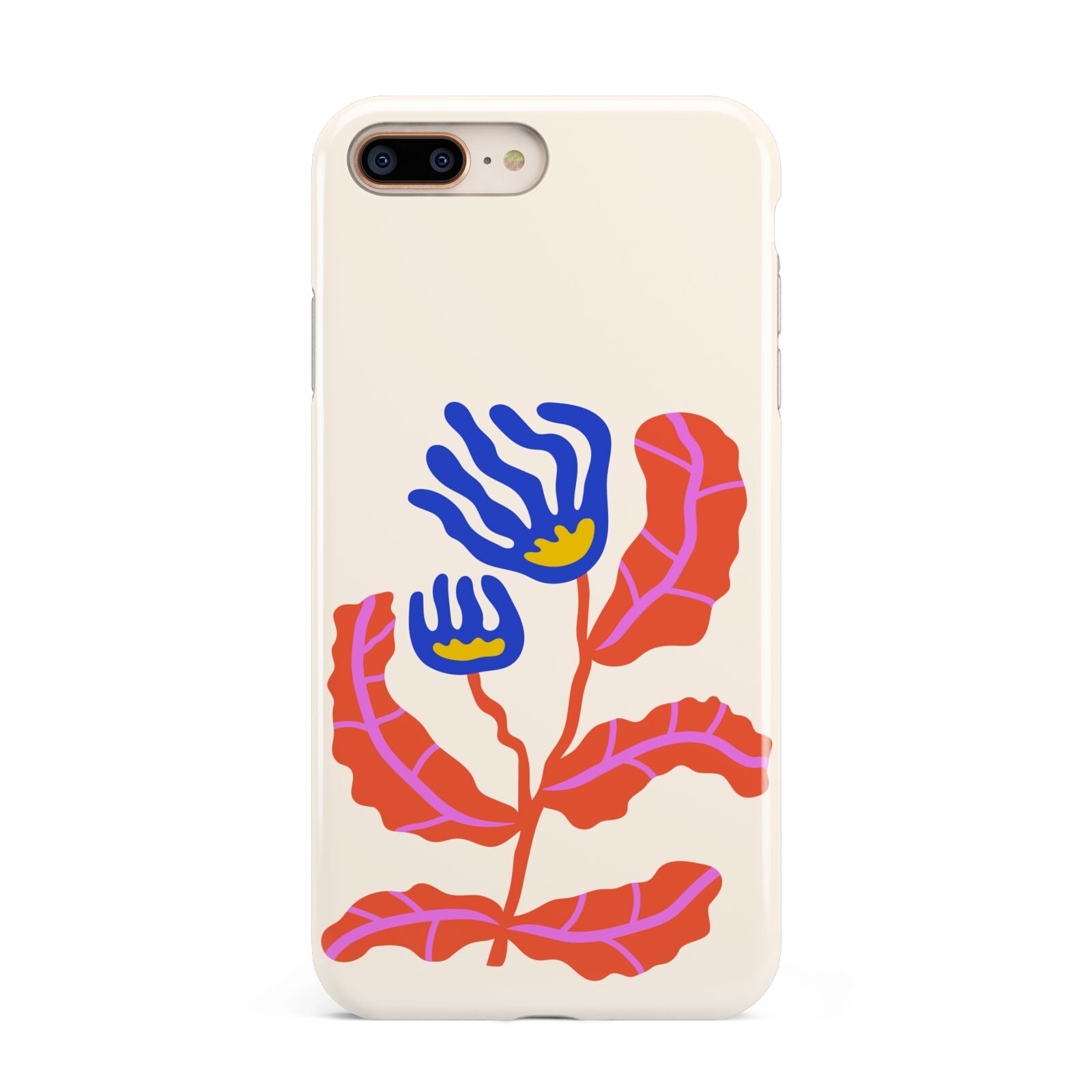 Contemporary Floral Apple iPhone 7 8 Plus 3D Tough Case