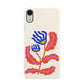 Contemporary Floral Apple iPhone XR White 3D Snap Case