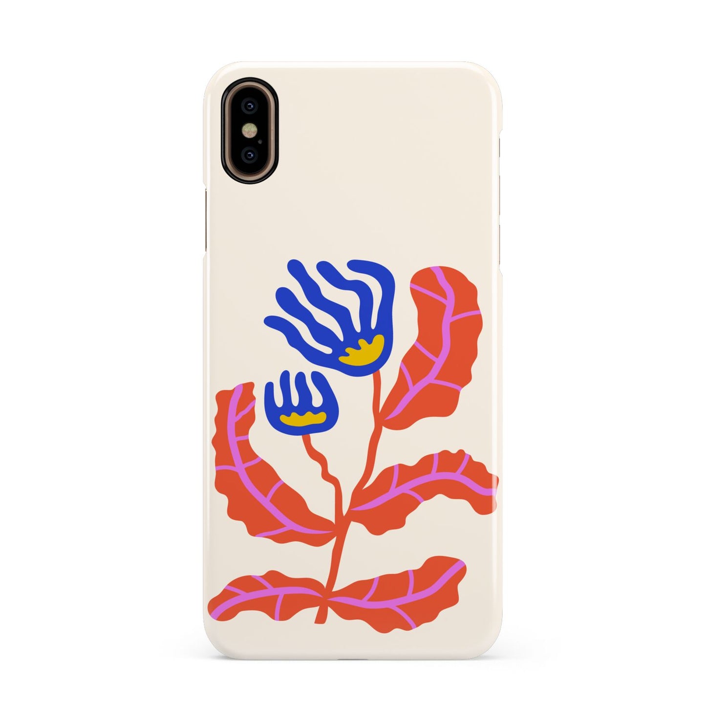 Contemporary Floral Apple iPhone Xs Max 3D Snap Case