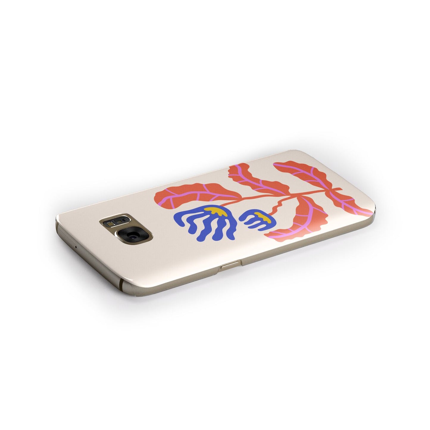 Contemporary Floral Samsung Galaxy Case Side Close Up