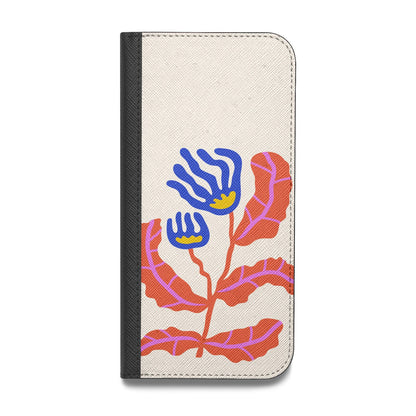 Contemporary Floral Vegan Leather Flip Samsung Case