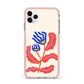 Contemporary Floral iPhone 11 Pro Max Impact Pink Edge Case