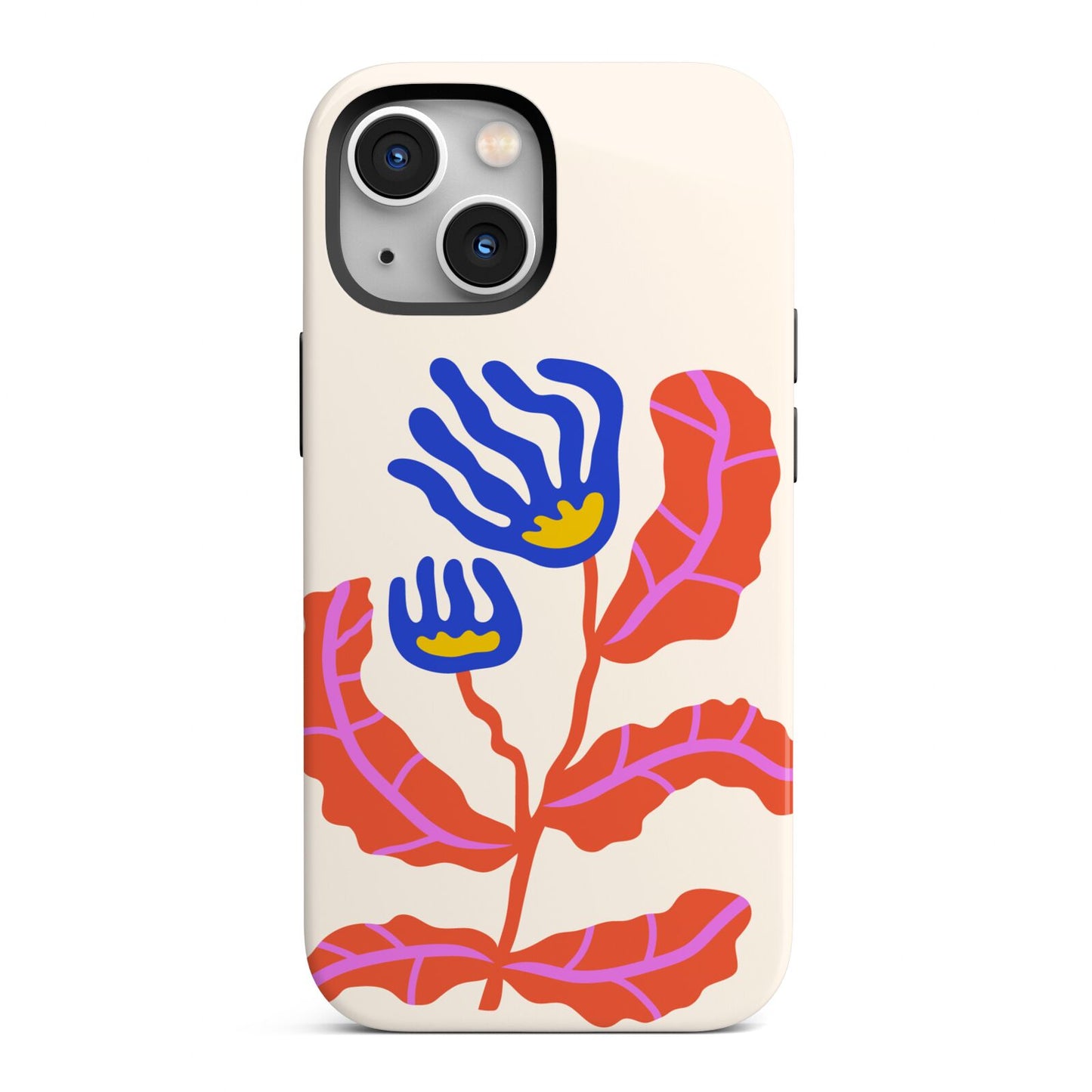 Contemporary Floral iPhone 13 Mini Full Wrap 3D Tough Case