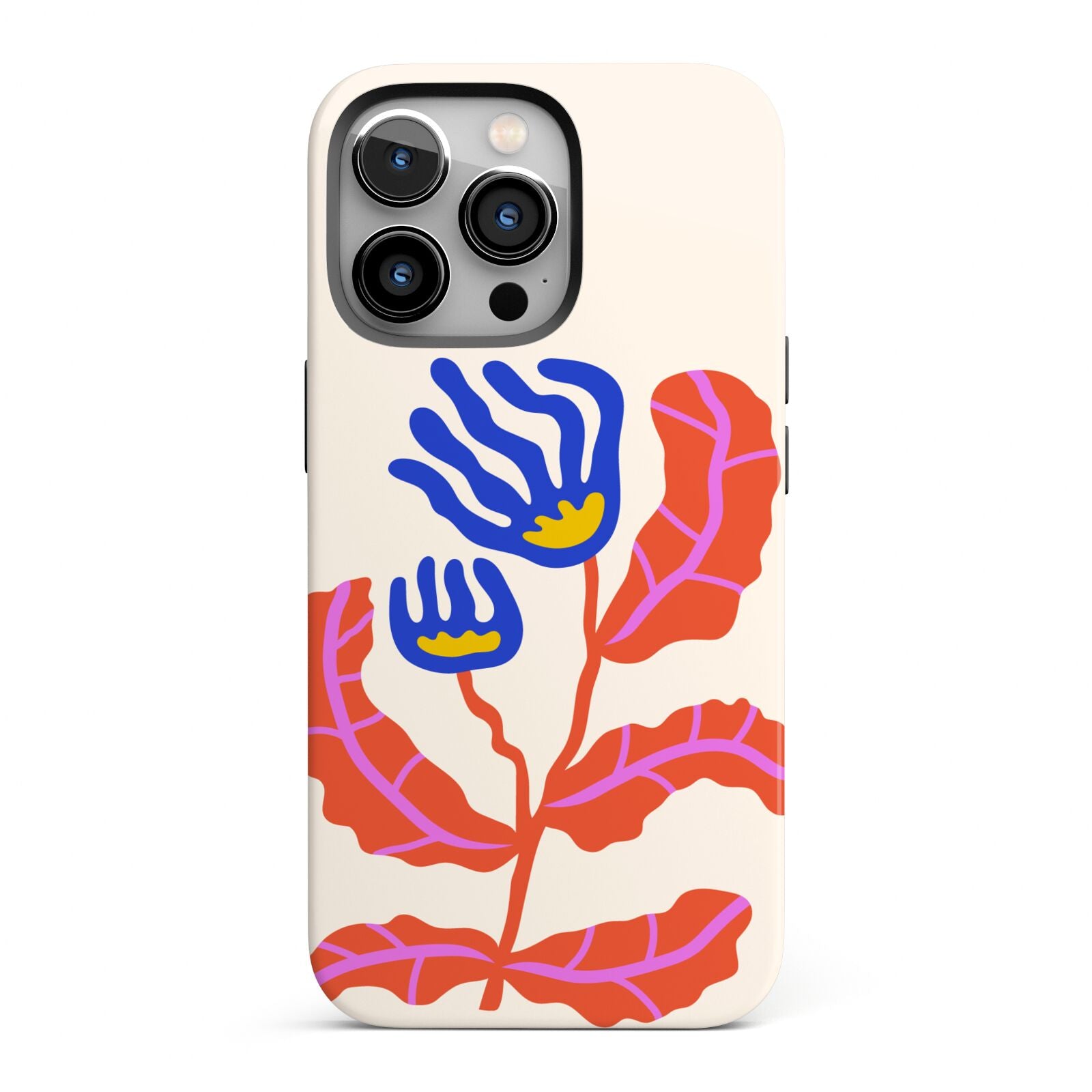 Contemporary Floral iPhone 13 Pro Full Wrap 3D Tough Case