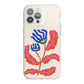 Contemporary Floral iPhone 13 Pro Max TPU Impact Case with White Edges