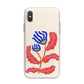 Contemporary Floral iPhone X Bumper Case on Silver iPhone Alternative Image 1