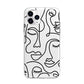 Continuous Abstract Face Apple iPhone 11 Pro Max in Silver with Bumper Case