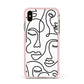 Continuous Abstract Face Apple iPhone Xs Max Impact Case Pink Edge on Gold Phone