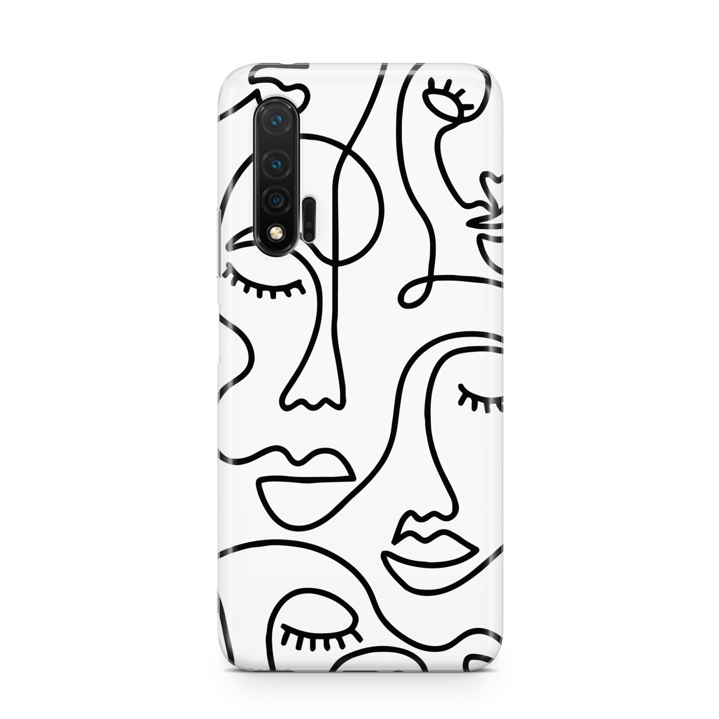 Continuous Abstract Face Huawei Nova 6 Phone Case