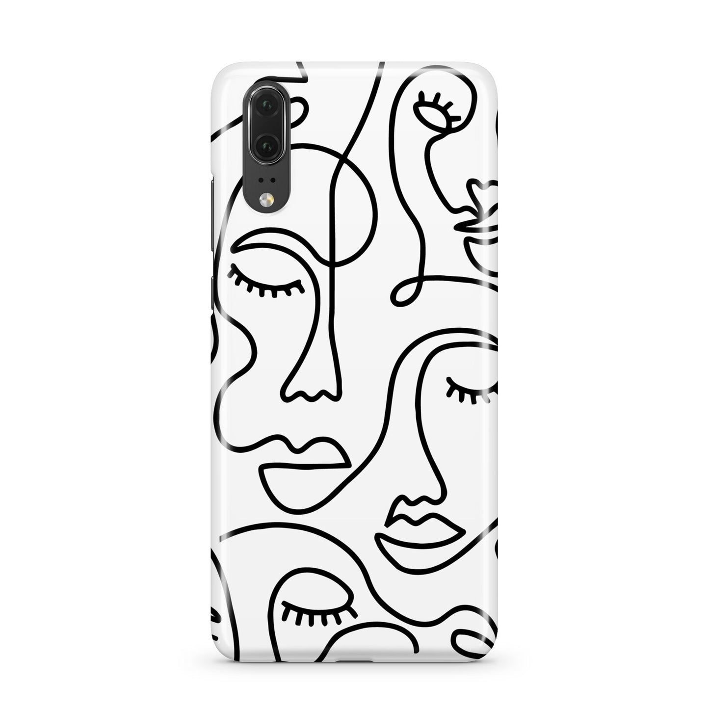 Continuous Abstract Face Huawei P20 Phone Case