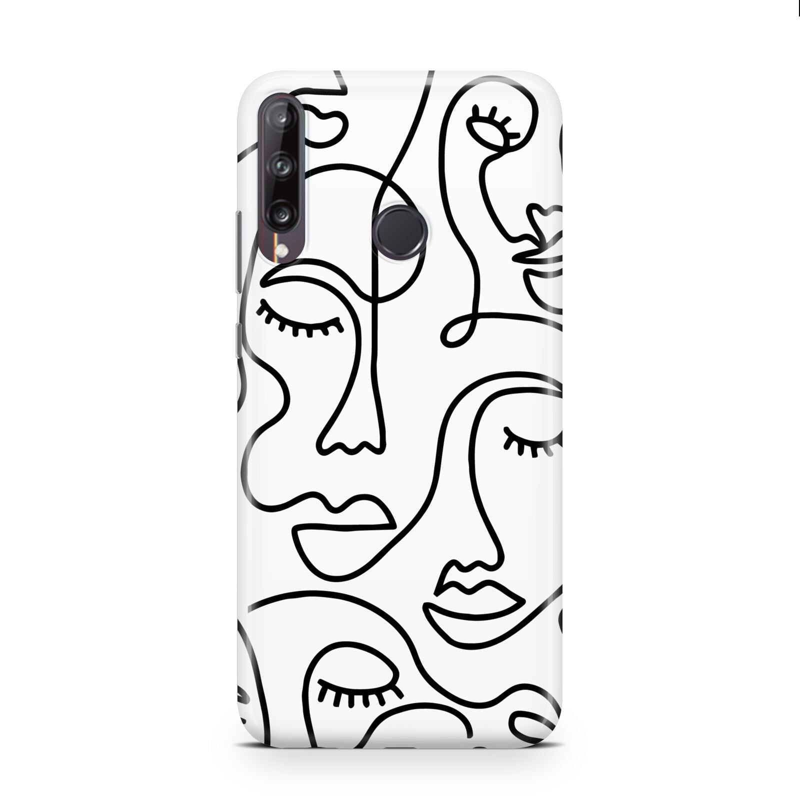 Continuous Abstract Face Huawei P40 Lite E Phone Case
