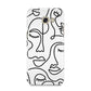 Continuous Abstract Face Samsung Galaxy A5 2017 Case on gold phone