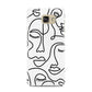 Continuous Abstract Face Samsung Galaxy A7 2016 Case on gold phone