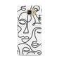 Continuous Abstract Face Samsung Galaxy A9 2016 Case on gold phone