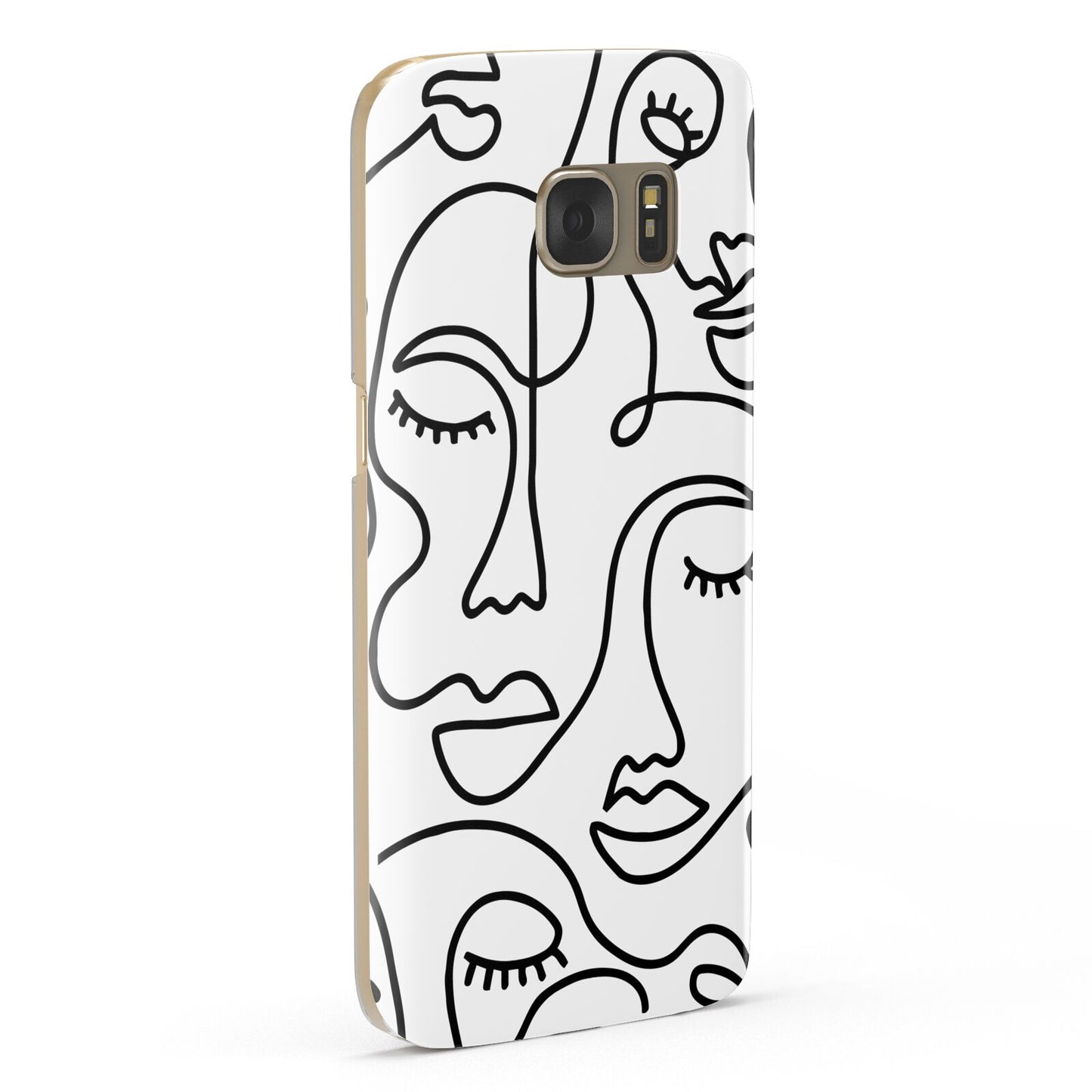 Continuous Abstract Face Samsung Galaxy Case Fourty Five Degrees