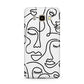 Continuous Abstract Face Samsung Galaxy J7 2016 Case on gold phone
