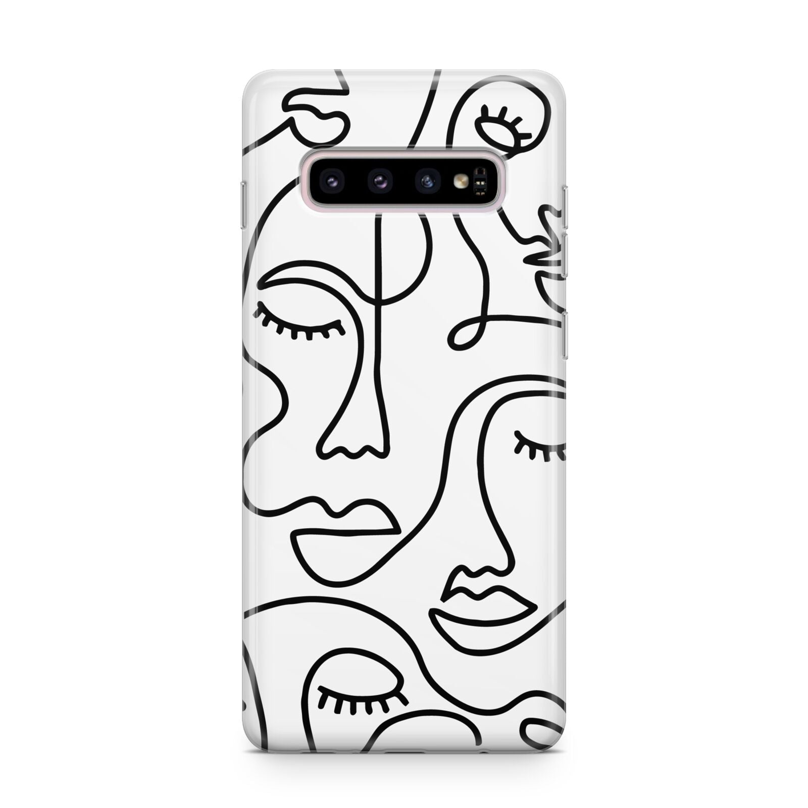 Continuous Abstract Face Samsung Galaxy S10 Plus Case
