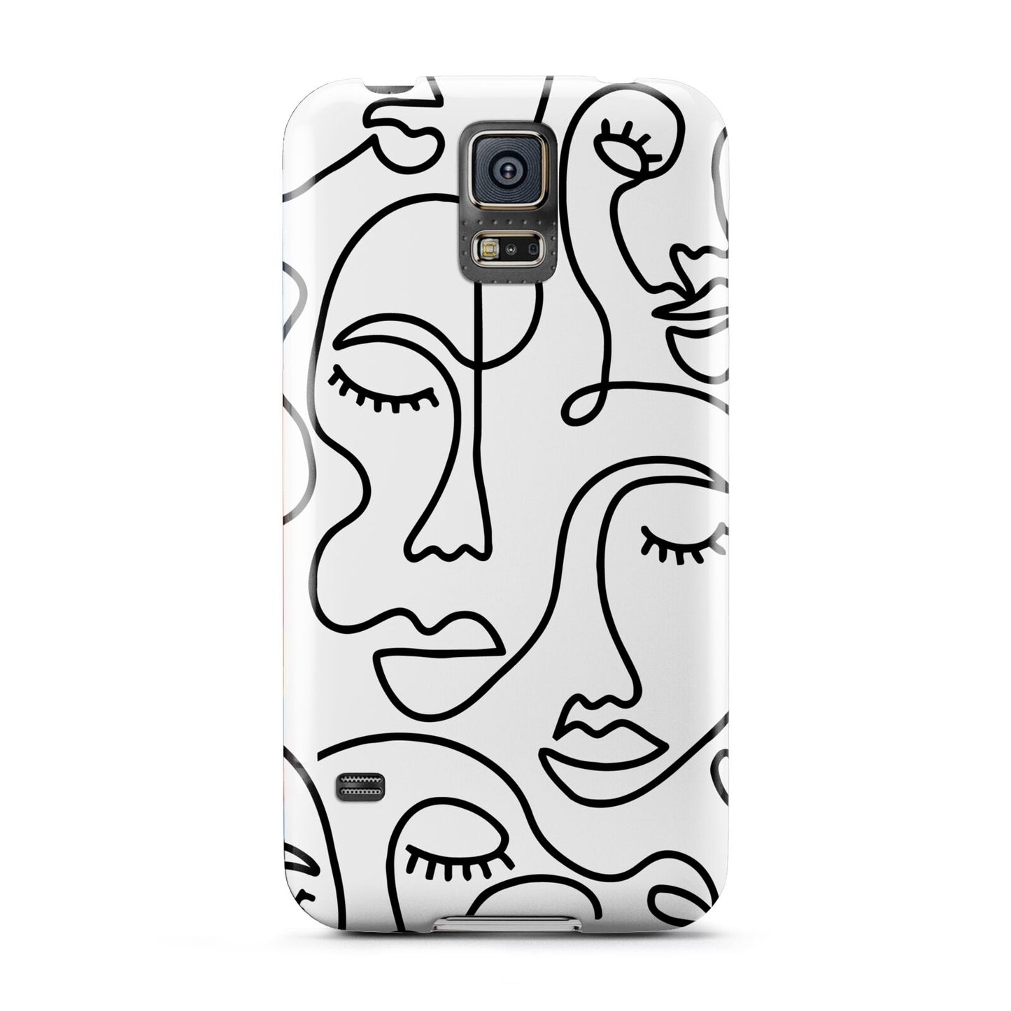 Continuous Abstract Face Samsung Galaxy S5 Case