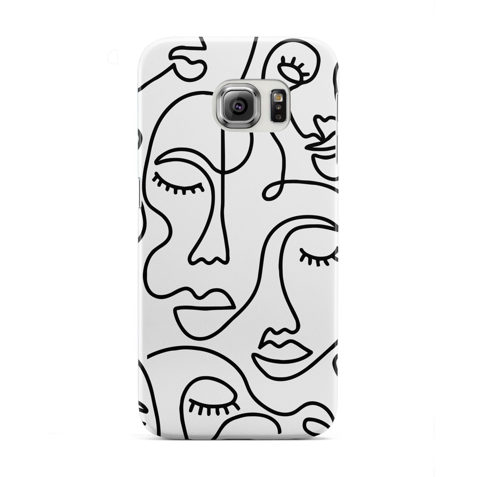 Continuous Abstract Face Samsung Galaxy S6 Edge Case