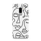 Continuous Abstract Face Samsung Galaxy S9 Plus Case on Silver phone