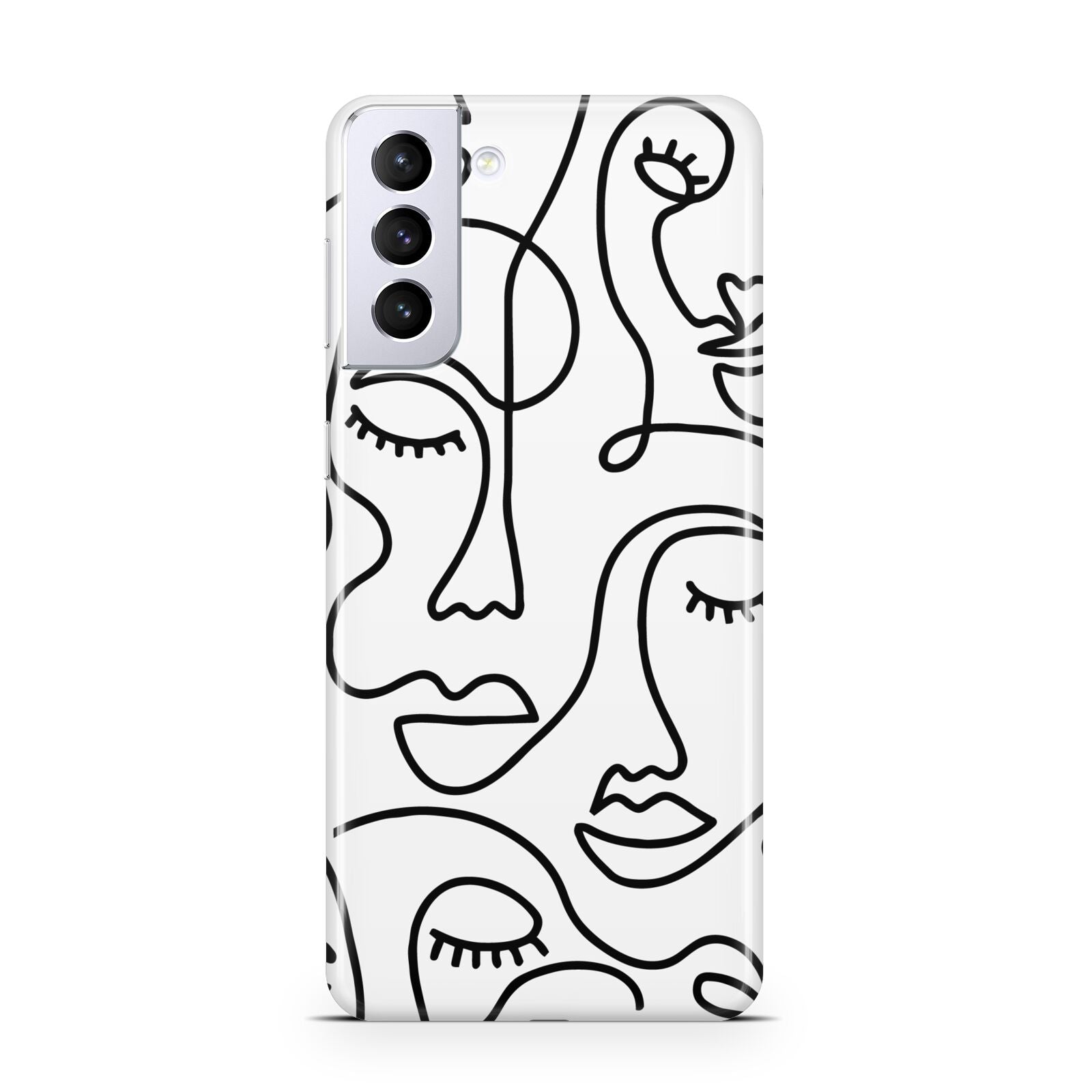Continuous Abstract Face Samsung S21 Plus Phone Case