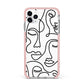 Continuous Abstract Face iPhone 11 Pro Max Impact Pink Edge Case
